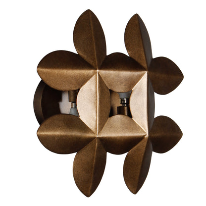 Vittoria 10.75-in 2 Light Socket Pearlized Antique Brass Wall Sconce