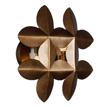 Vittoria 10.75-in 2 Light Socket Pearlized Antique Brass Wall Sconce
