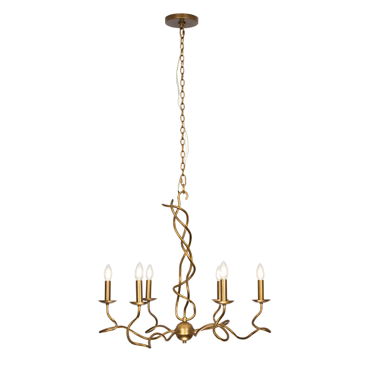 Rizo 28-in 6 Light Socket Oil Rubbed Bronze Chandelier