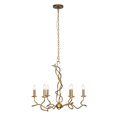 Rizo 28-in 6 Light Socket Oil Rubbed Bronze Chandelier