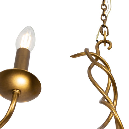 Rizo 28-in 6 Light Socket Oil Rubbed Bronze Chandelier