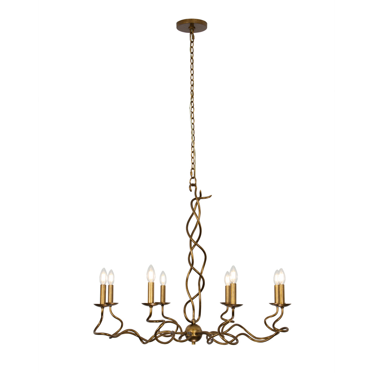 Rizo 36-in 8 Light Socket Oil Rubbed Bronze Chandelier