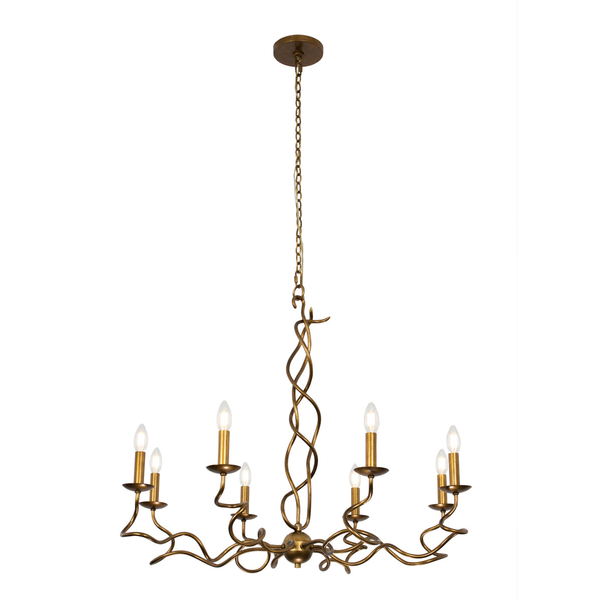 Rizo 36-in 8 Light Socket Oil Rubbed Bronze Chandelier