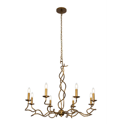 Rizo 36-in 8 Light Socket Oil Rubbed Bronze Chandelier