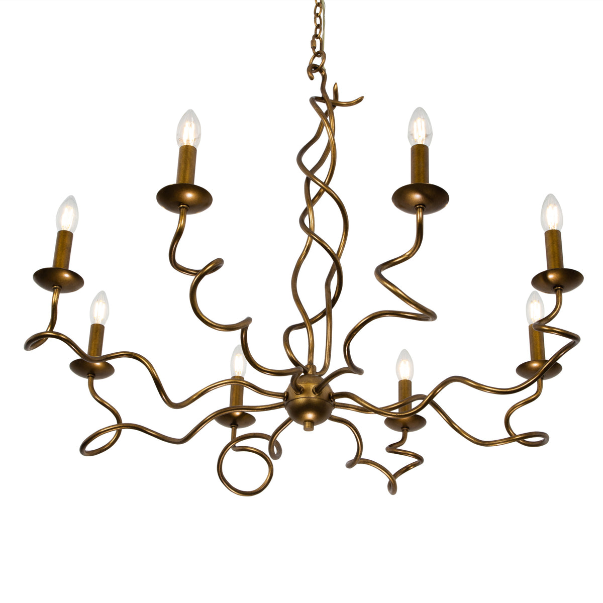 Rizo 36-in 8 Light Socket Oil Rubbed Bronze Chandelier