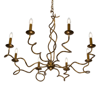 Rizo 36-in 8 Light Socket Oil Rubbed Bronze Chandelier