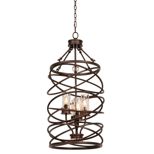 Eternity 17-in 4 Light Socket Etruscan Bronze Pendant