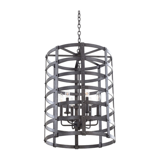 Townsend 20-in 6 Light Socket Vintage Iron Pendant