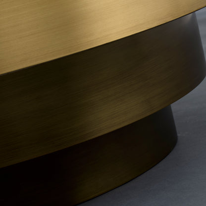 Laureato 34-in Natural Brass Table