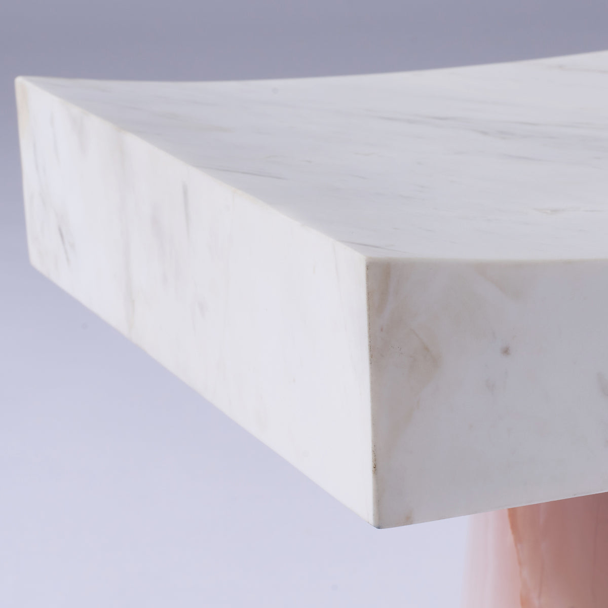 Giada 16-in Pink Jade/White Marble Table