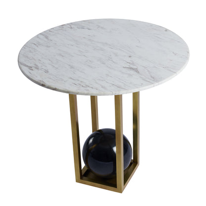 Luna 20-in Natural Brass Table