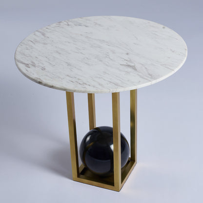 Luna 20-in Natural Brass Table