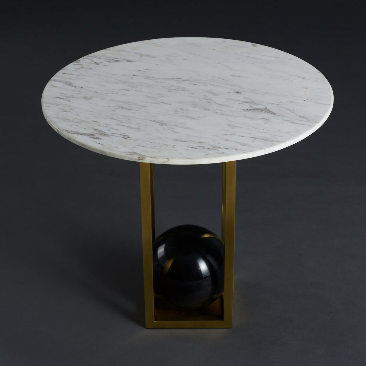 Luna 20-in Natural Brass Table