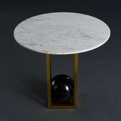 Luna 20-in Natural Brass Table