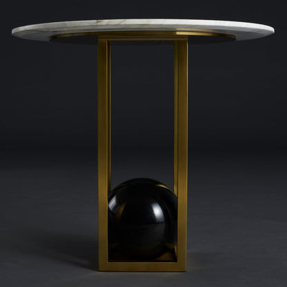 Luna 20-in Natural Brass Table