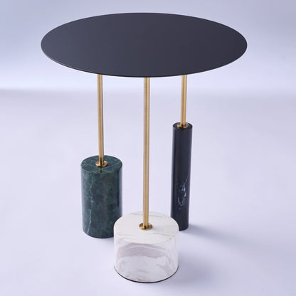 Calcolo 20-in Natural Brass/Matte Black Table
