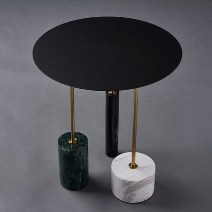 Calcolo 20-in Natural Brass/Matte Black Table