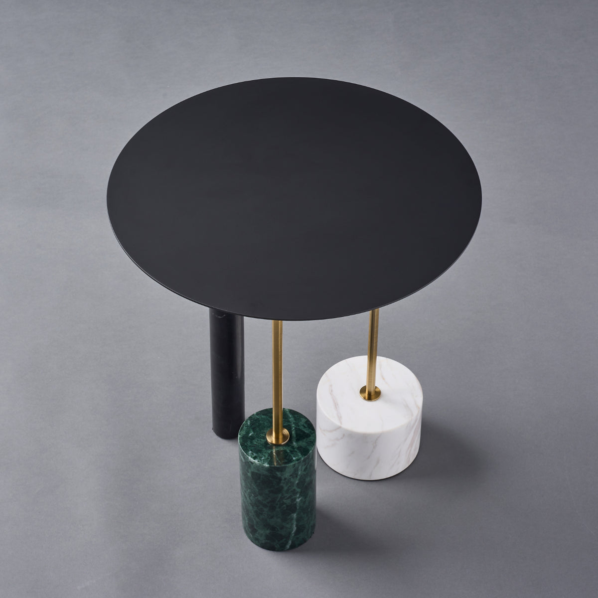 Calcolo 20-in Natural Brass/Matte Black Table