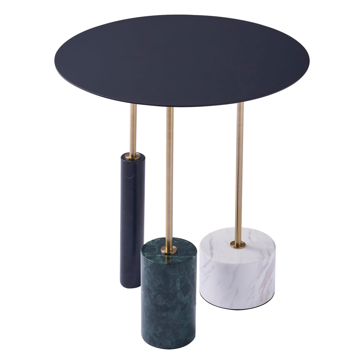 Calcolo 20-in Natural Brass/Matte Black Table