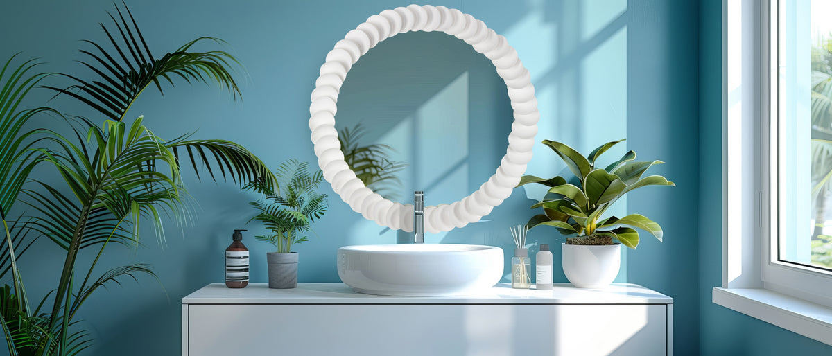 Cocco 31-in Matte White Mirror
