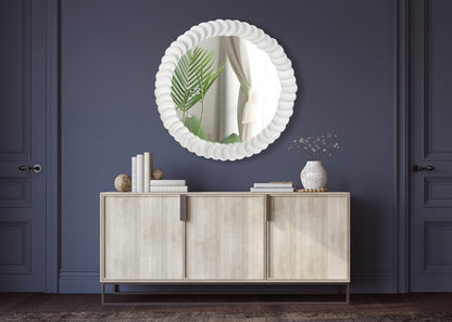 Cocco 31-in Matte White Mirror