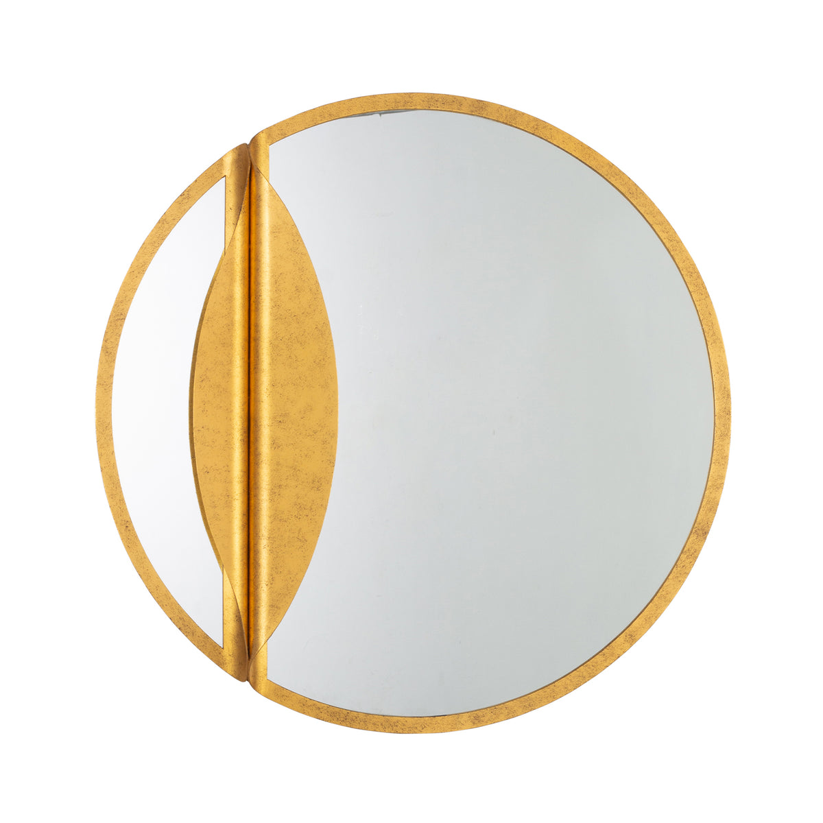 Divisio 30-in Oxidized Gold Leaf Mirror