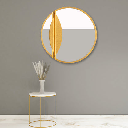 Divisio 30-in Oxidized Gold Leaf Mirror