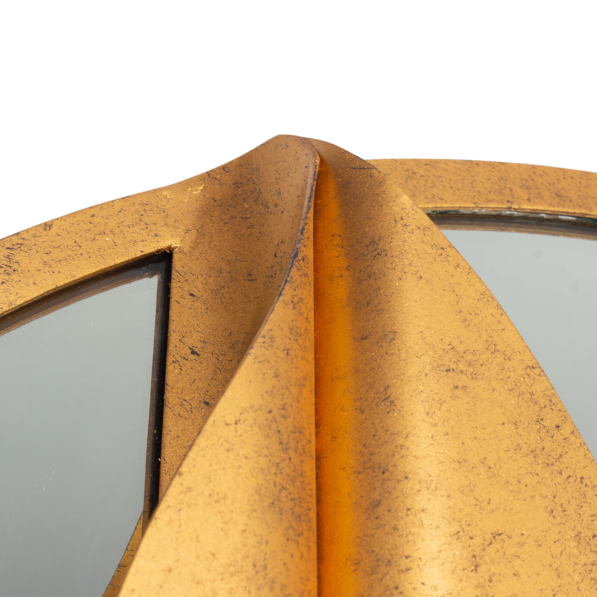 Divisio 30-in Oxidized Gold Leaf Mirror