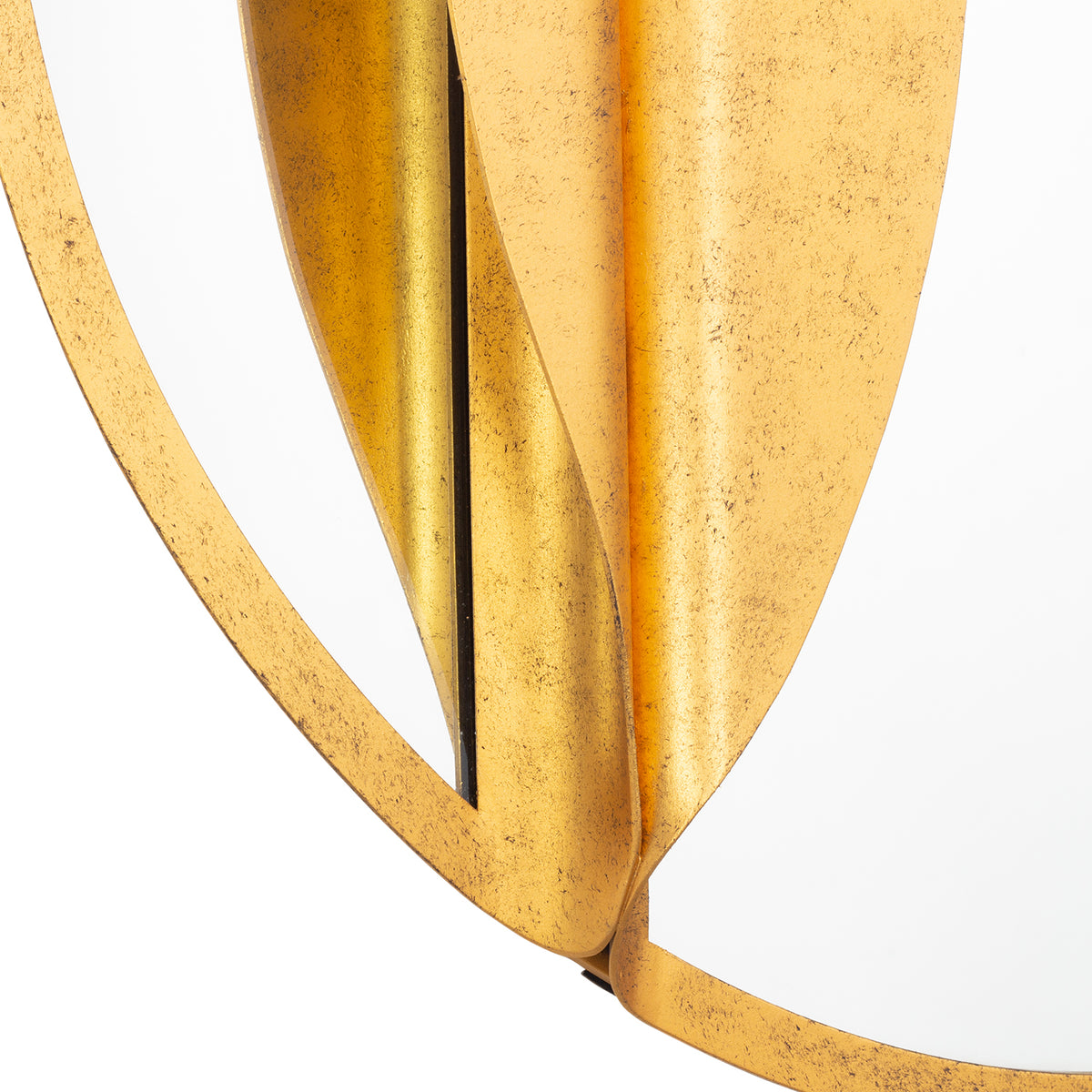 Divisio 30-in Oxidized Gold Leaf Mirror