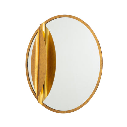 Divisio 30-in Oxidized Gold Leaf Mirror