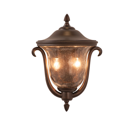 Santa Barbara Outdoor 18-in 2 Light Socket Burnished Bronze Outdoor Wall Sconce