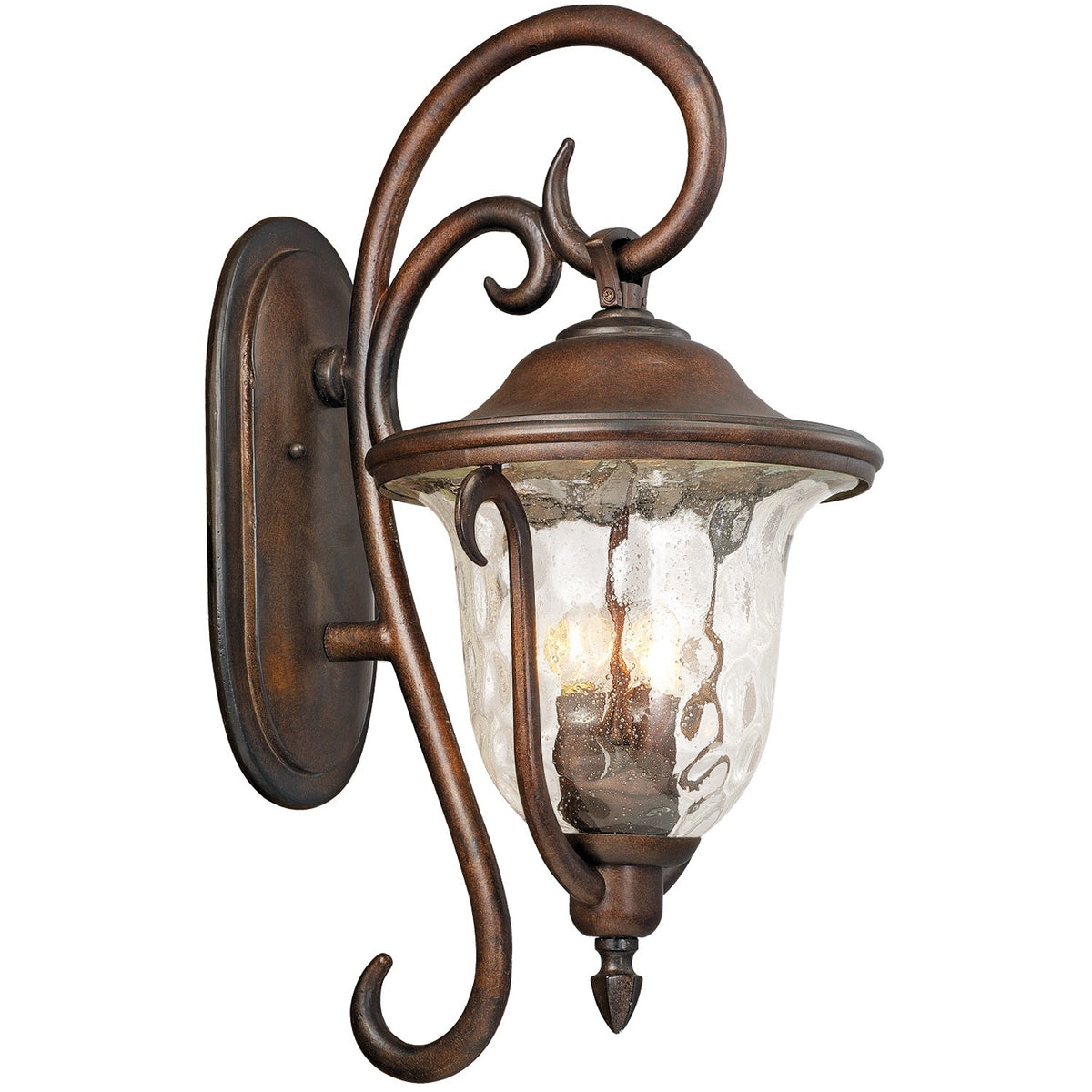 Santa Barbara Outdoor 23-in 3 Light Socket Burnished Bronze Outdoor Wall Sconce
