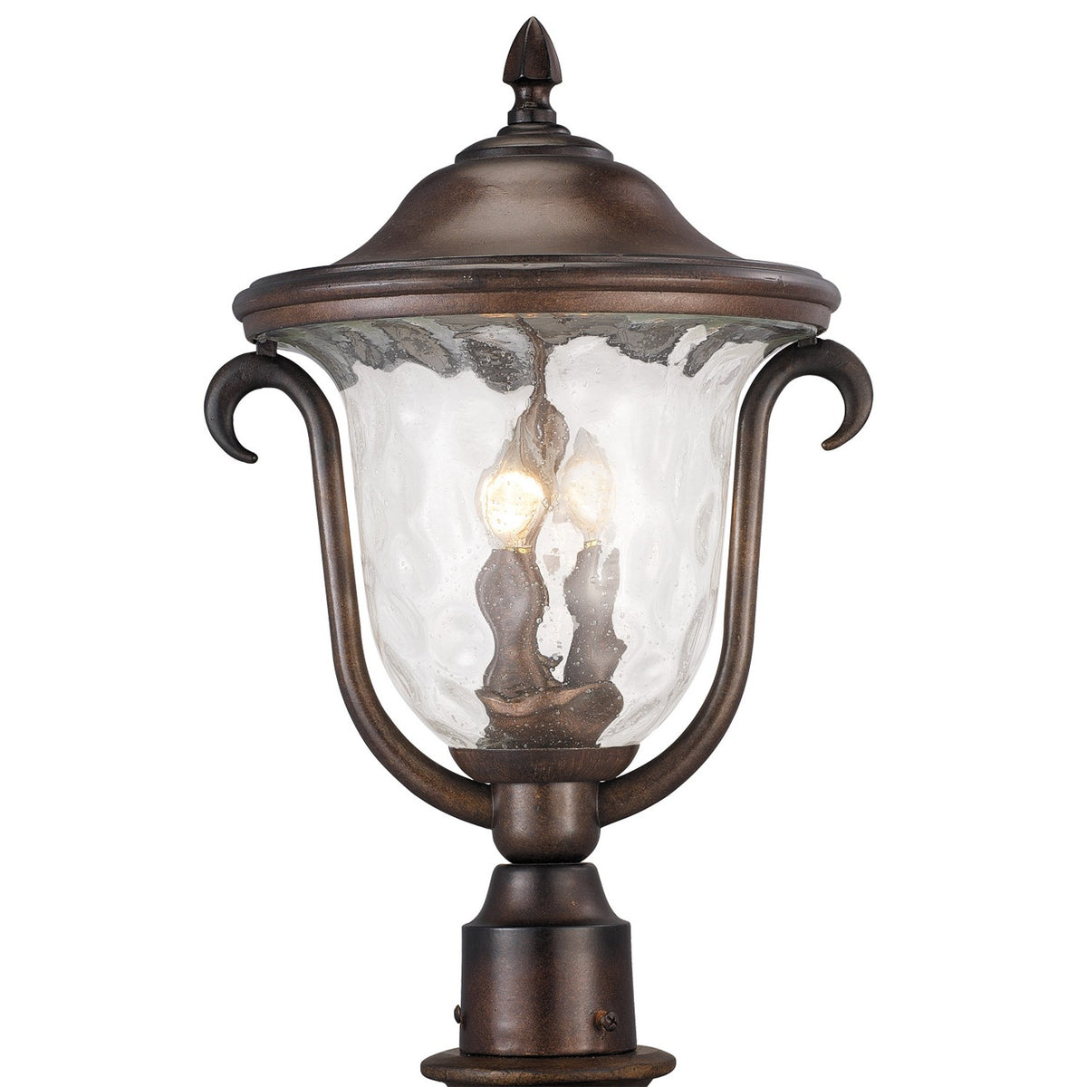 Santa Barbara Outdoor 19-in 3 Light Socket Burnished Bronze Outdoor Post Mount