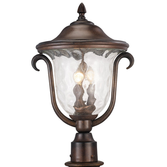 Santa Barbara Outdoor 19-in 3 Light Socket Burnished Bronze Outdoor Post Mount