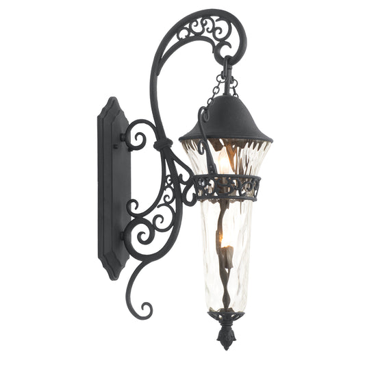 Anastasia Outdoor 37-in 2 Light Socket Matte Black Outdoor Wall Sconce