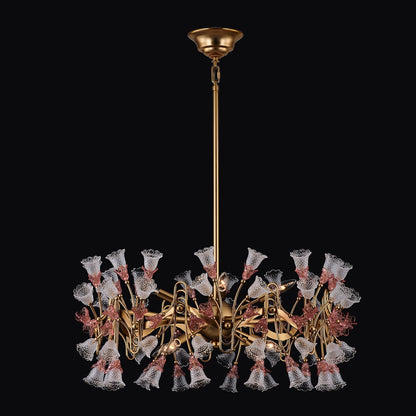 Bella Luxury Crystal 32 inch Candelabra Pendant - Antique Brass – Crystal+Form Allegri Crystal Lighting