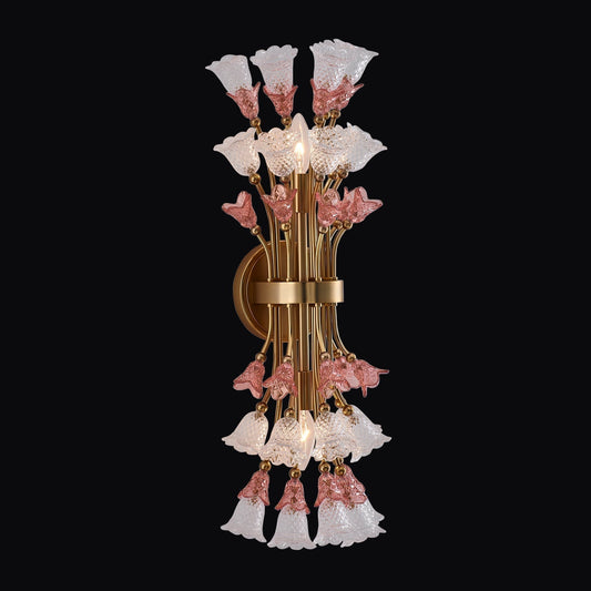 Bella Luxury Crystal Wall Sconce - Antique Brass – Crystal+Form Allegri Crystal Lighting