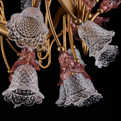 Bella Luxury Crystal 26 inch Candelabra Pendant - Aged Brass