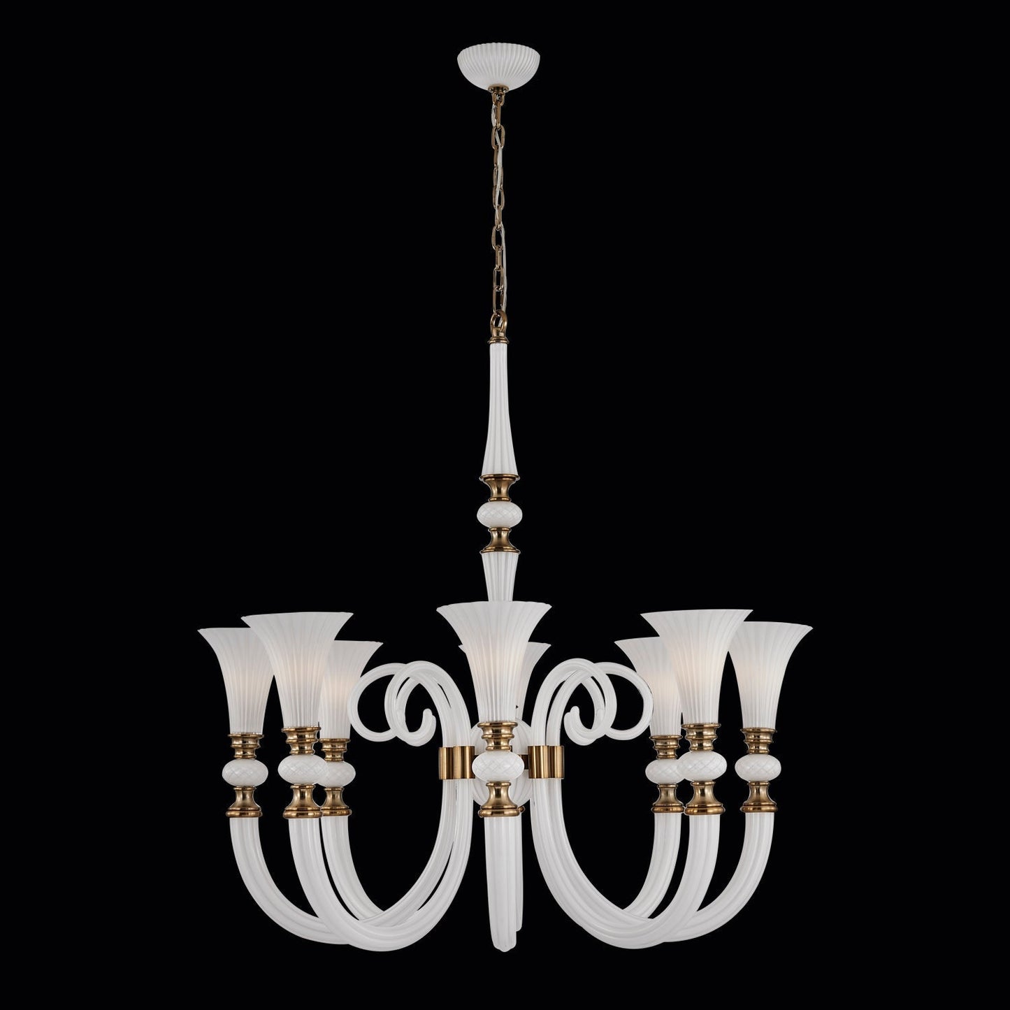 Bianca 42 inch Luxury Crystal Chandelier - Winter White – Crystal+Form Allegri Crystal Lighting