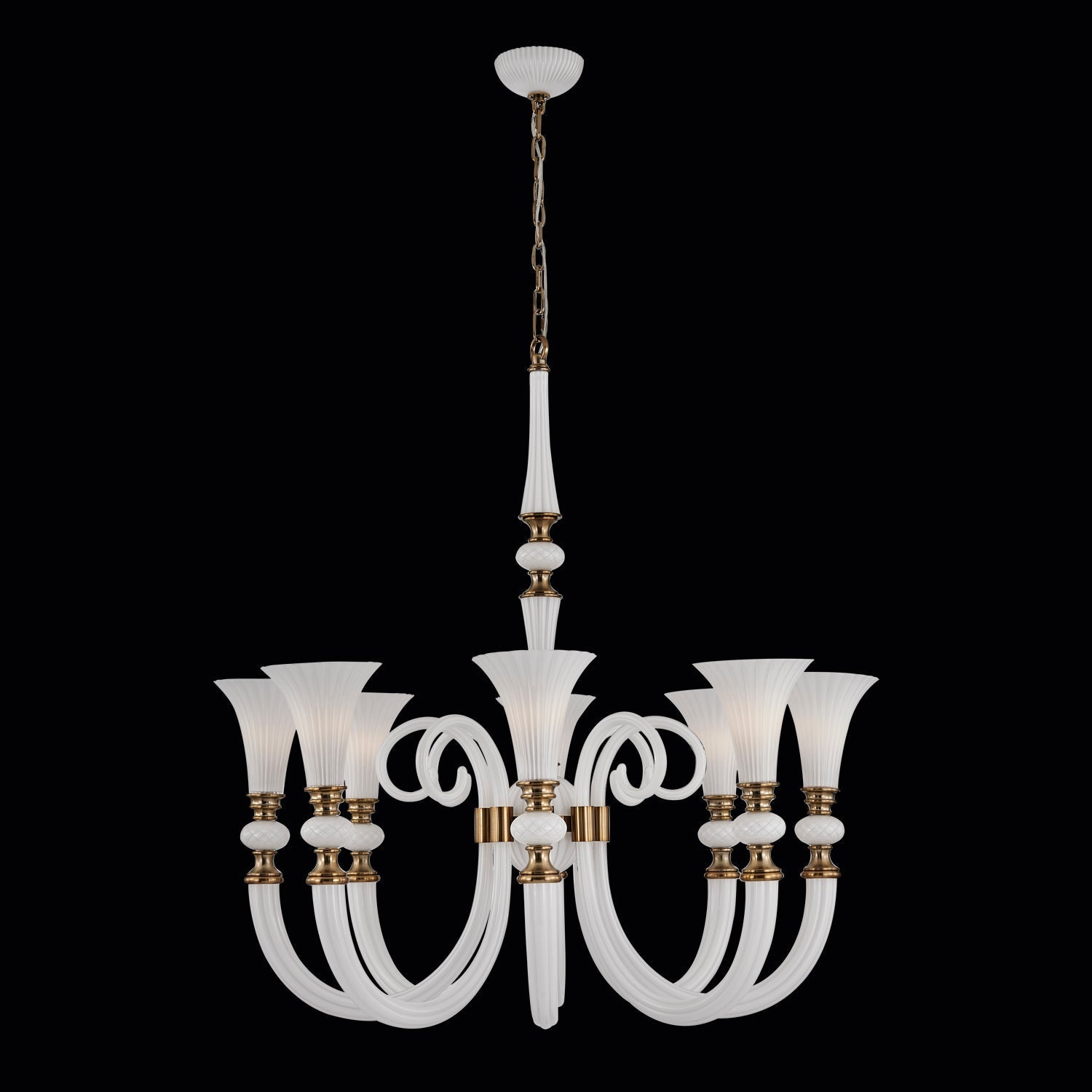 Bianca 42 inch Luxury Crystal Chandelier - Winter White – Crystal+Form Allegri Crystal Lighting