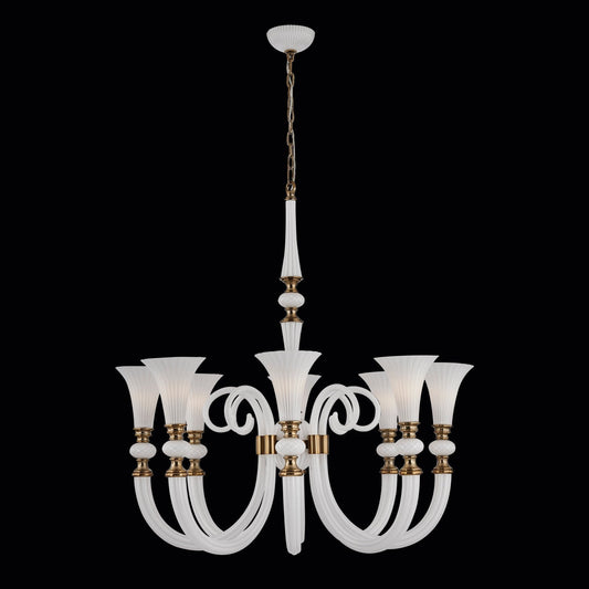 Bianca 42 inch Luxury Crystal Chandelier - Winter White – Crystal+Form Allegri Crystal Lighting