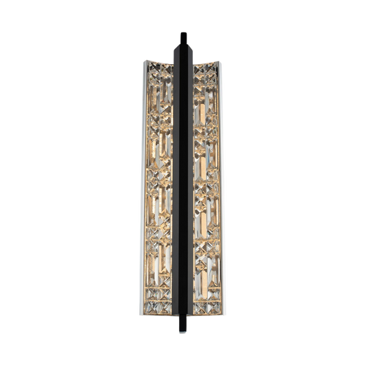 Capuccio 6" LED Wall Sconce – Matte Black by Allegri Crystal
